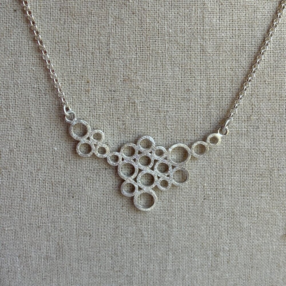 Handmade in SPAIN - Sterling Silver, Modern Bubbles Necklace